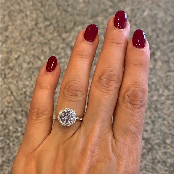 2ct Solitaire Round Engagement Ring size 10 - Picture 3 of 8